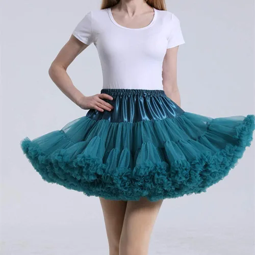 Vista 2 de Colyanda - Falda de tul plisada de 3 capas con tutú de mujer para fiestas o hacer cosplay