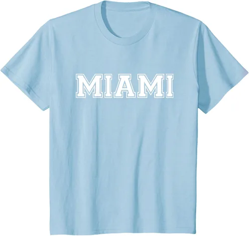 Vista 9 de Camiseta de regalo deportiva estilo universitario Miami Florida, Negro, S