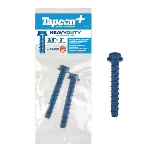 Vista 9 de Tapcon + Anclajes de hormigón Climaseal™ de cabeza hexagonal de servicio pesado 1/2 x 3, 10