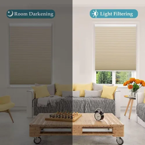 Vista 6 de MYshade Persianas celulares inalámbricas con filtro de luz de 1.5 pulgadas, aislamiento térmico, reducción de ruido, impermeables, tratamientos