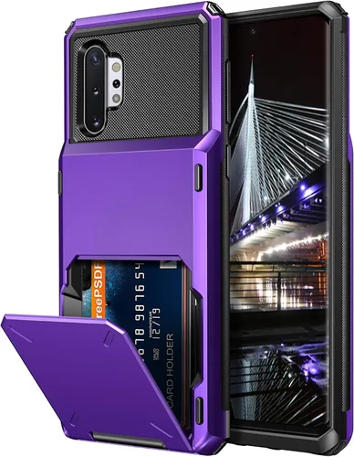 Vista 18 de Vofolen Funda tipo cartera para Galaxy Note 8 con soporte para tarjeta de crédito, bolsillo de 4 ranuras, puerta abatible, antiarañazos, de doble