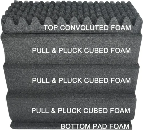 Vista 3 de MEIJIA Funda rígida impermeable para cámara para todo tipo de clima con espuma de ajuste personalizado incluida, elegante negro, apto para drones