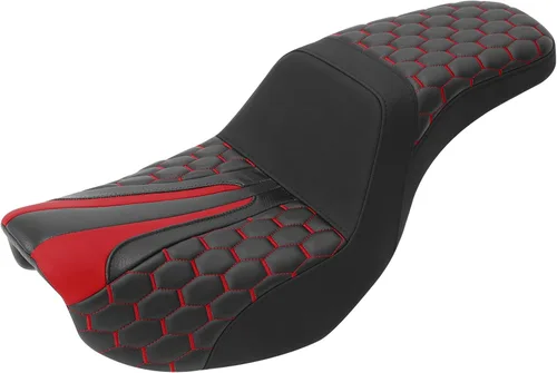 Vista 16 de C.C. RIDER Asiento para Conductor y Pasajero Asiento de Elevación Compatible con Harley Dyna Street Bob FXDB Low Rider FXDL/FXDLS Super Glide Custom