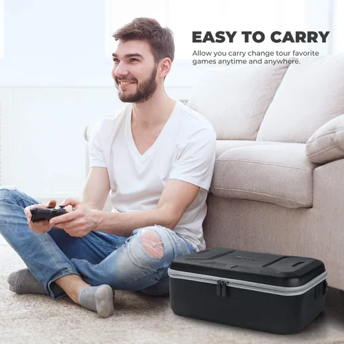 Vista 8 de Mumba Funda de transporte de lujo para Nintendo Switch OLED y Nintendo Switch bolsa de almacenamiento de viaje de gran capacidad para consola Switch