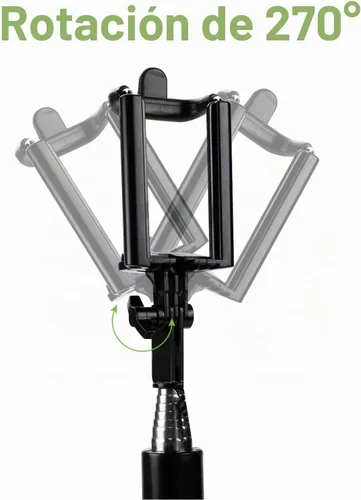 Vista 6 de Cellet Selfie Stick, extensible autorretrato selfie monopie de mano con cable auxiliar para teléfonos inteligentes - negro