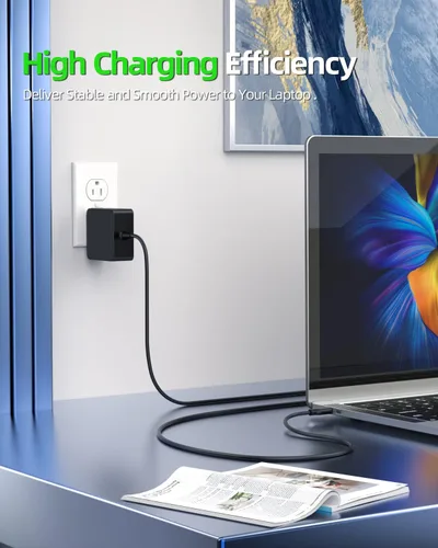 Vista 7 de Cargador USB C de 65 W y 45 W apto para HP EliteBook x360 830 835 840 845 850 855 735 745 1040 1030 1020 G4 G5 G6 G7 G8 G9, ProBook 430 440 445