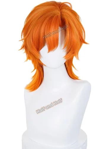 Vista 14 de Peluca corta y recta de anime para cosplay de anime de 14 pulgadas, peluca