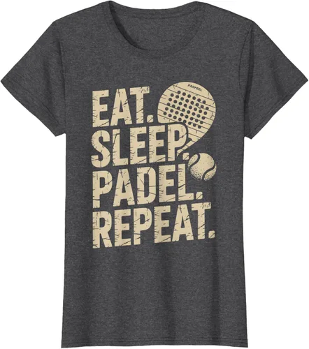 Vista 4 de Camiseta Eat Sleep Padel Repeat Padel Jugador de Tenis