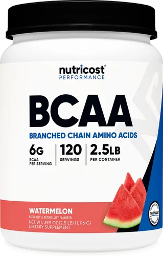 Vista 15 de Polvo Nutricost BCAA (Uva, 120 porciones) - Sin gluten, sin OMG, vegetariano, proporción óptima 2:1:1 Sin gluten, vegetariano