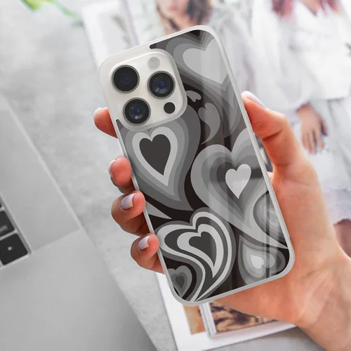 Vista 7 de Fundas con diseño de corazón estético para niñas para iPhone 11, 12, 13, 14, 15, 16 Pro Max Plus Mini, para Samsung Galaxy S21 S22 S23 S24 S25 Ultra