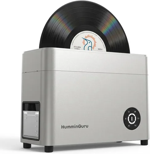 Vista 10 de HumminGuru Limpiador de discos de vinilo ultrasónico - Máquina de limpieza de discos de vinilo ultrasónico de 40kHz con secado automático, Kit