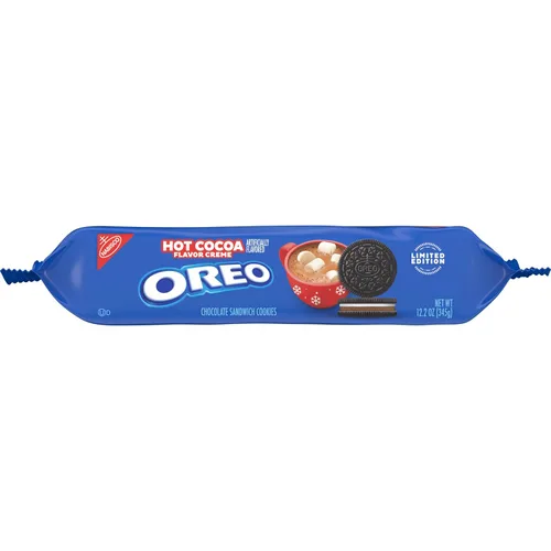 Vista 17 de OREO Galletas sándwich de chocolate con crema de cacao caliente, edición limitada, galletas navideñas, 12.2 onzas