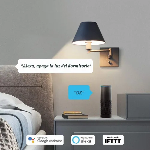 Vista 3 de Broadlink Bombilla inteligente, 10 W RGB regulable Wi-Fi LED bombillas inteligentes A19 800lm, funciona con Alexa, Google Home, Siri e IFTTT,
