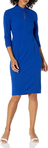 Vista 4 de Donna Morgan Vestido de tubo de crepé anudado para mujer