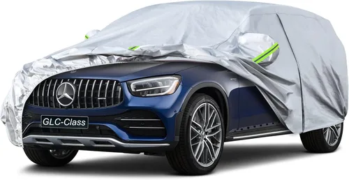 Vista 33 de KouKou Funda impermeable para automóvil SUV adecuada para BMW X1 de 2009 a 2025, 7 capas a prueba de viento para todo tipo de clima, cubierta