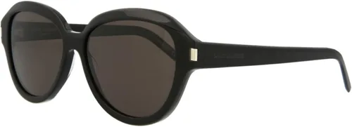 Vista 2 de SAINT LAURENT Gafas de diseñador de moda redondasovaladas negras negras negras para mujer