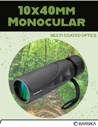 Vista 9 de Blackhawk Monocular impermeable de 10 x 40 pulgadas, a prueba de niebla, óptica multicapa, agarre antideslizante, observación de aves, senderismo