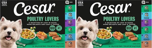Vista 24 de Cesar - Comida para perro, 36 unidades y 60 unidades, paquete variado