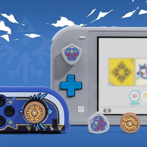 Vista 2 de PERFECTSIGHT Lindas tapas de agarre para pulgar compatibles con consola Nintendo Switch OLEDLite, cubierta de botón analógico de silicona suave