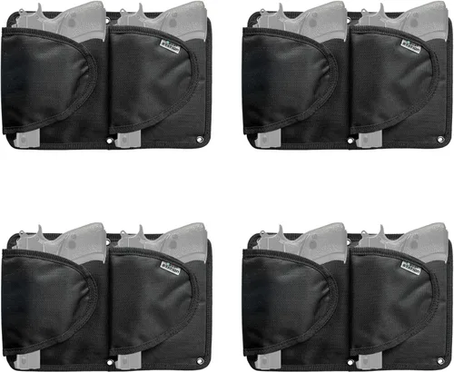Vista 8 de Funda para pistola con portacargador para organizador de caja fuerte de armas, funda reforzada para pistola y portacargadores combinados