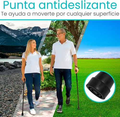 Vista 6 de Bastón plegable Vive, bastón de peso ligero robusto para hombres y mujeres, diseño plegable para la portabilidad y la conveniencia, acabado liso