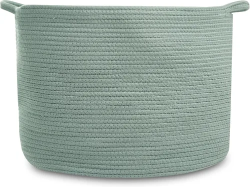 Vista 10 de Natemia Cesta de Almacenamiento Extra Grande (20" x 20" x 14") - Cestas Tejidas para Almacenamiento, Cesta de Almacenamiento de Bebé y Organizador