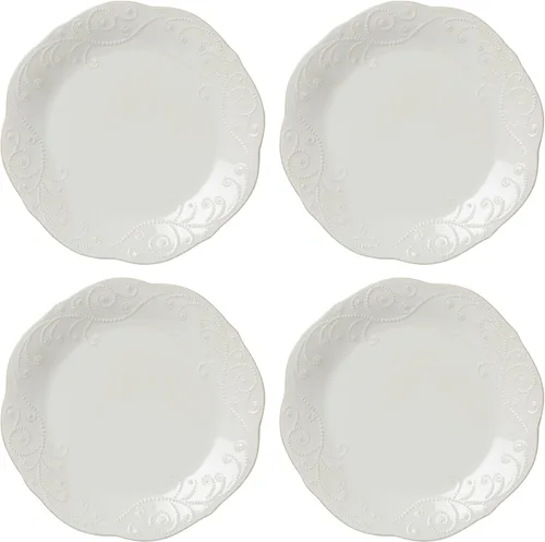 Vista 12 de Lenox French Perle - Juego de vajilla de 12 piezas, color blanco, con platos decorativos
