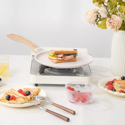 Vista 7 de JEETEE - Sartén antiadherente para crepes, bandeja plana para panqueques