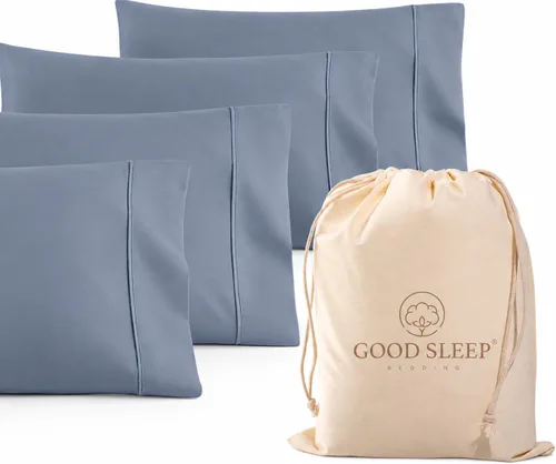 Vista 31 de Juego de 2 fundas de almohada estándar de 1000 hilos, 100% algodón egipcio, fundas de almohada 01. blanco