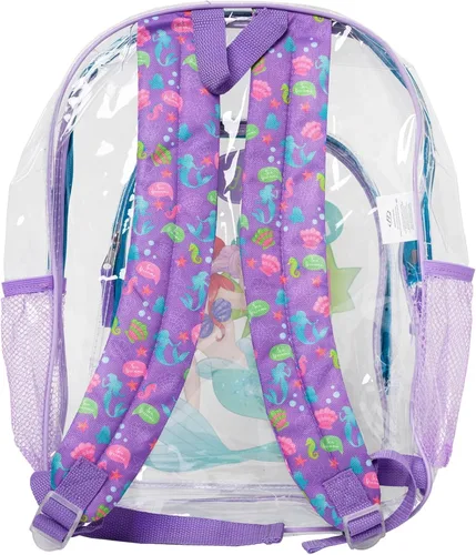 Vista 2 de Disney Mochila transparente de 16 pulgadas de The Little Mermaid