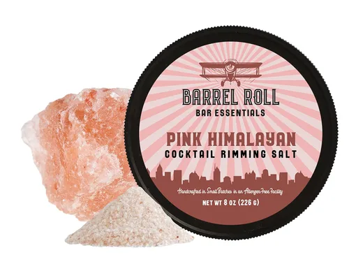 Vista 6 de Barrel Roll Bar Essentials Rimmers para Cócteles - Sal de Acabado para Adornar Bebidas, Sales para Bordear Vidrio - Totalmente Natural - Obsidiana