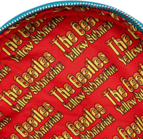 Vista 6 de Loungefly The Beatles Yellow Submarine - Bolso de hombro con correa doble para mujer, Multi, Moda