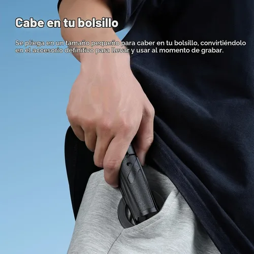 Vista 7 de ULANZI JJ03 - Mini trípode magnético para teléfono con control remoto, 3 en 1 de bolsillo para selfie, soporte de trípode extensible de rotación