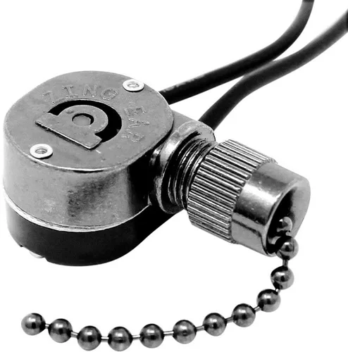 Vista 8 de Interruptor de cadena de tracción de techo ZE-109M Zing Ear Metal Pull Chain Light Switch ON-Off Interruptor de cadena de tracción Interruptor