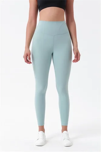 Vista 2 de Fitness Women Yoga Pants Leggings High Waist Push Up Buttocks Breathable Nude Buttock Yoga