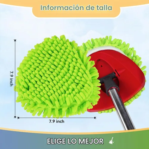 Vista 3 de Juego de 4 almohadillas de trapeador de microfibra reutilizables compatibles con el sistema de mopa giratoria O-Cedar EasyWring de 1 tanque