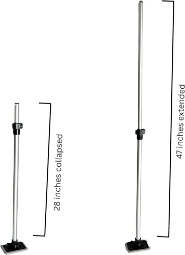 Vista 2 de Sistema de soporte de cubierta de lancha, poste de soporte (28"-47") + base de poste (XP47A-2Tip-PBR), fácil instalación, resistente a los rayos UV