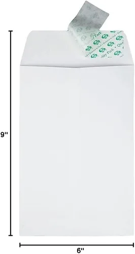 Vista 5 de Quality Park Sobres de catálogo de 6 x 9 pulgadas con cierre autoadhesivo, para envío postal, almacenamiento y organización, papel tejido blanco