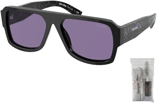 Vista 2 de Prada PR22YS CONCEPTUAL Rectangle Sunglasses For Women+ BUNDLE With Designer iWear Eyewear Kit