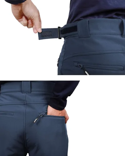 Vista 3 de Outdoor Ventures Lite - Pantalones deportivos impermeables y resistentes al viento para hombre, con forro polar, para senderismo, esquí, nieve