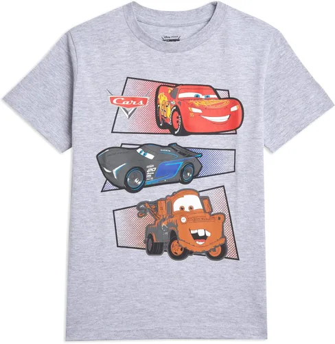 Vista 3 de Disney Pixar Cars Tow Mater Lightning McQueen - Paquete de 3 camisetas para bebés y niños grandes