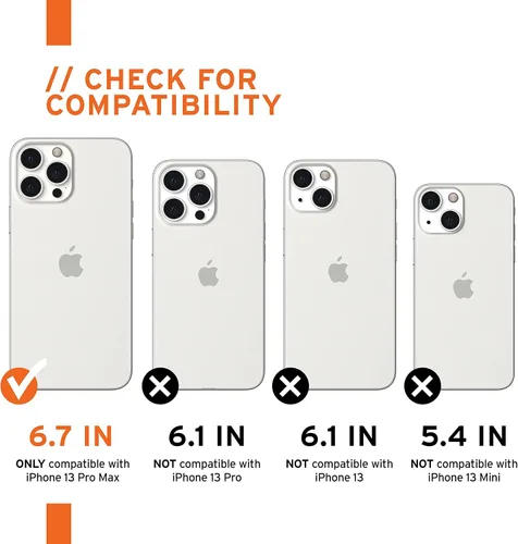 Vista 2 de URBAN ARMOR GEAR UAG - Funda protectora diseñada para iPhone 13 Pro Max, color negro, resistente, ligera, delgada, a prueba de golpes, Pathfinder