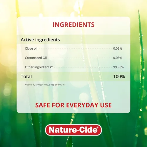 Vista 2 de Nature-Cide Spray multiusos para cucarachas, arañas, mosquitos y hormigas. Mantiene tu hogar seguro. Sin olor fuerte. 8 onzas