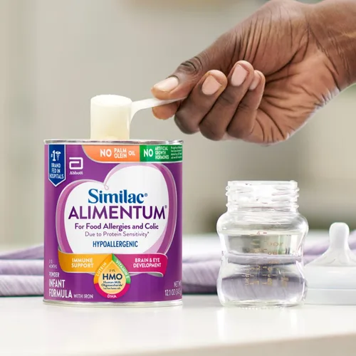 Vista 4 de Similac Alimentum con HMO 2'-FL - Fórmula hipoalergénica para bebés, para alergias alimentarias y cólicos debido a sensibilidad a las proteínas