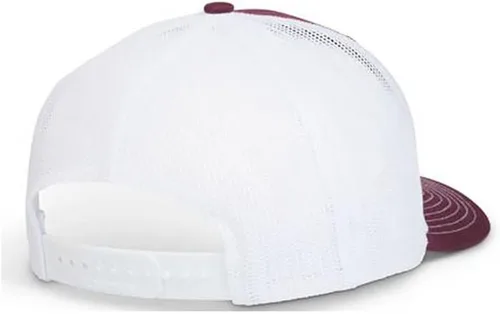 Vista 2 de Mercedes Benz Richardson Trucker Mid Pro - Parche de cuero con logotipo de casquillo rojo oscuro y blanco, Rojo