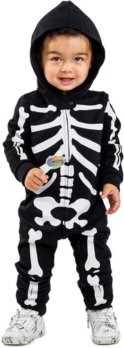 Vista 4 de Tipsy Elves Skeleton Halloween Costume Jumpsuit for Babies and Toddlers Unisex Sizing