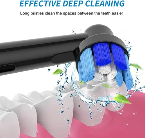 Vista 5 de 16 cabezales de repuesto para cepillo de dientes Bimily compatibles con cepillo de dientes eléctrico Oral B, cabezales de cepillo de dientes