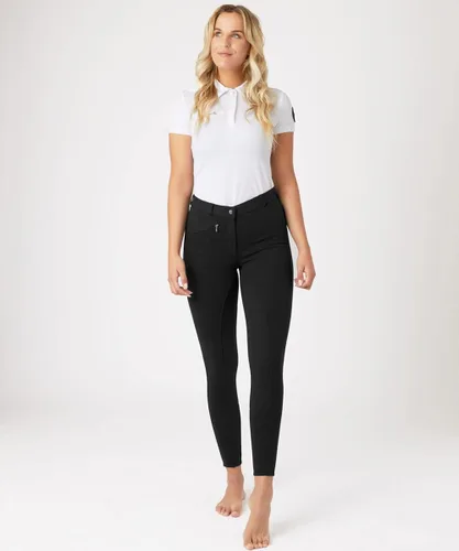 Vista 6 de HORZE Active - Pantalones de asiento completo con agarre de silicona para mujer Cintura de tiro medio con bolsillo frontal