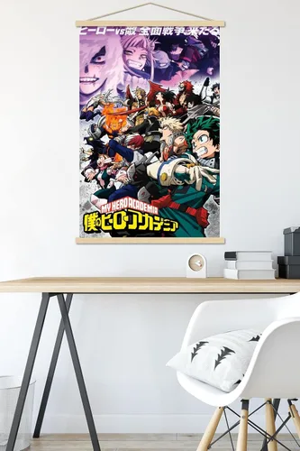 Vista 5 de Trends International My Hero Academia: Season 6 - Póster de pared de arte clave, 22.37 x 34.00 pulgadas, paquete de impresión premium y colgador