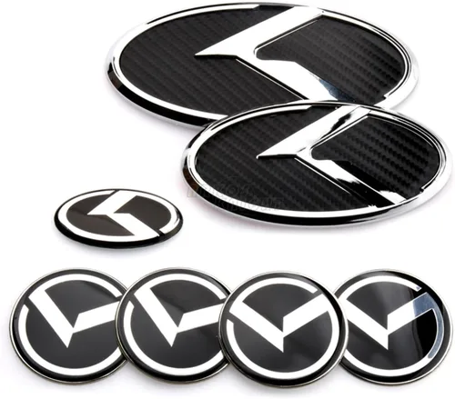 Vista 10 de 7PCS Emblema K Vintage Compatible con Insignia Delantera Trasera para Accesorios de Auto (Negro)